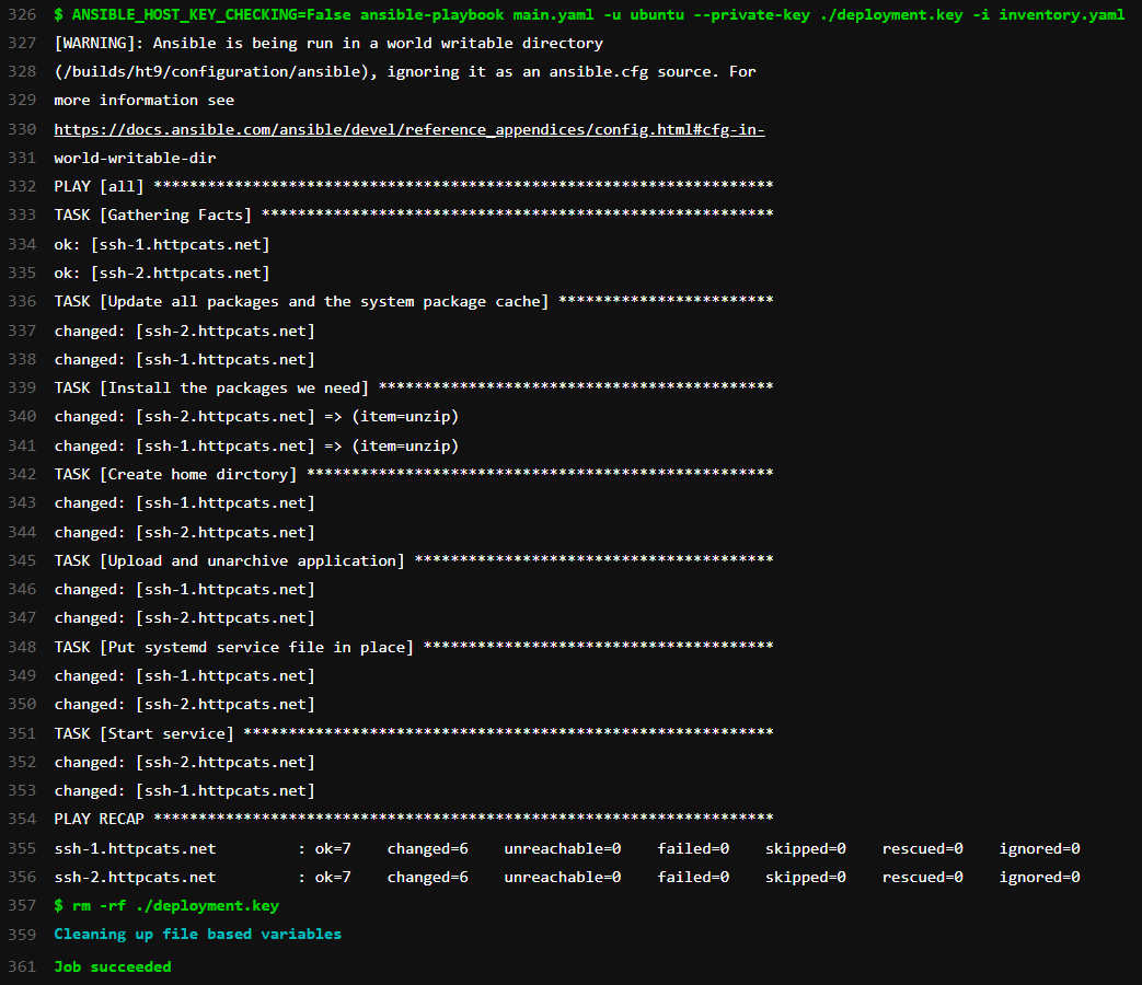 Ansible Playbook Stage